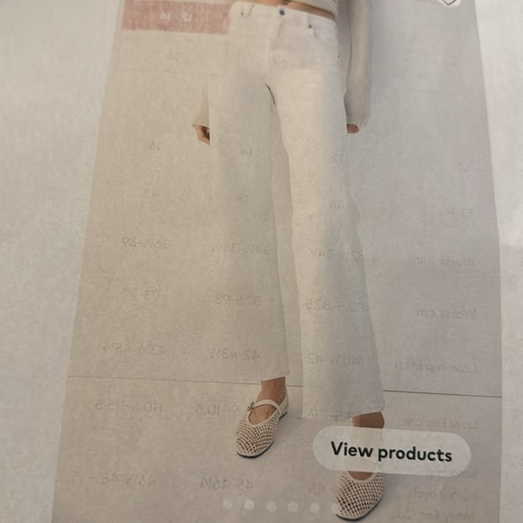 H&M DENIM JEANS. HIGH WAIST, WIDE LEG, SIZE 16 - Picture 6 of 7